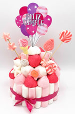 Tarta de chuches Rosa y Blanco