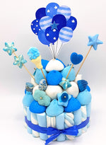 Tarta de chuches Azul y Blanco