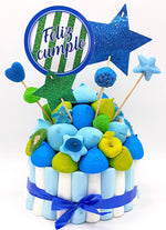 Tarta de chuches Azul y Verde