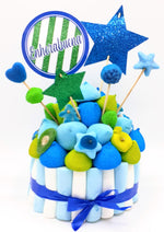 Tarta de chuches Azul y Verde