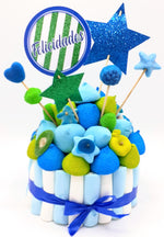 Tarta de chuches Azul y Verde