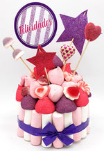 Tarta de chuches Rosa y Lila