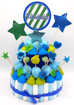 Tarta de chuches Azul y Verde