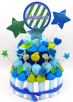 Tarta de chuches Azul y Verde