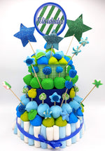 Tarta de chuches Azul y Verde