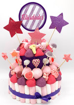 Tarta de chuches Rosa y Lila