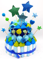 Tarta de chuches Azul y Verde