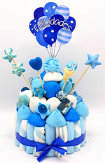 Tarta de chuches Azul y Blanco