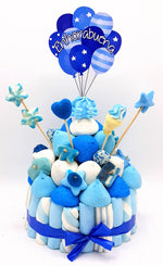 Tarta de chuches Azul y Blanco