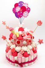 Tarta de chuches Rosa y Blanco