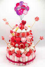 Tarta de chuches Rosa y Blanco