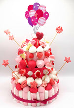 Tarta de chuches Rosa y Blanco