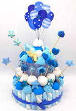 Tarta de chuches Azul y Blanco