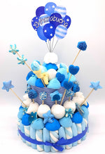 Tarta de chuches Azul y Blanco
