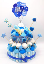 Tarta de chuches Azul y Blanco