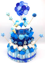 Tarta de chuches Azul y Blanco