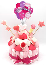 Tarta de chuches Rosa y Blanco