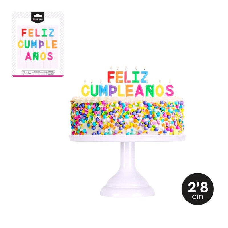 Set velas Feliz Cumpleaños - Mis Globos