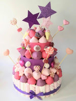 Tarta de chuches Rosa y Lila