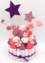 Tarta de chuches Rosa y Lila