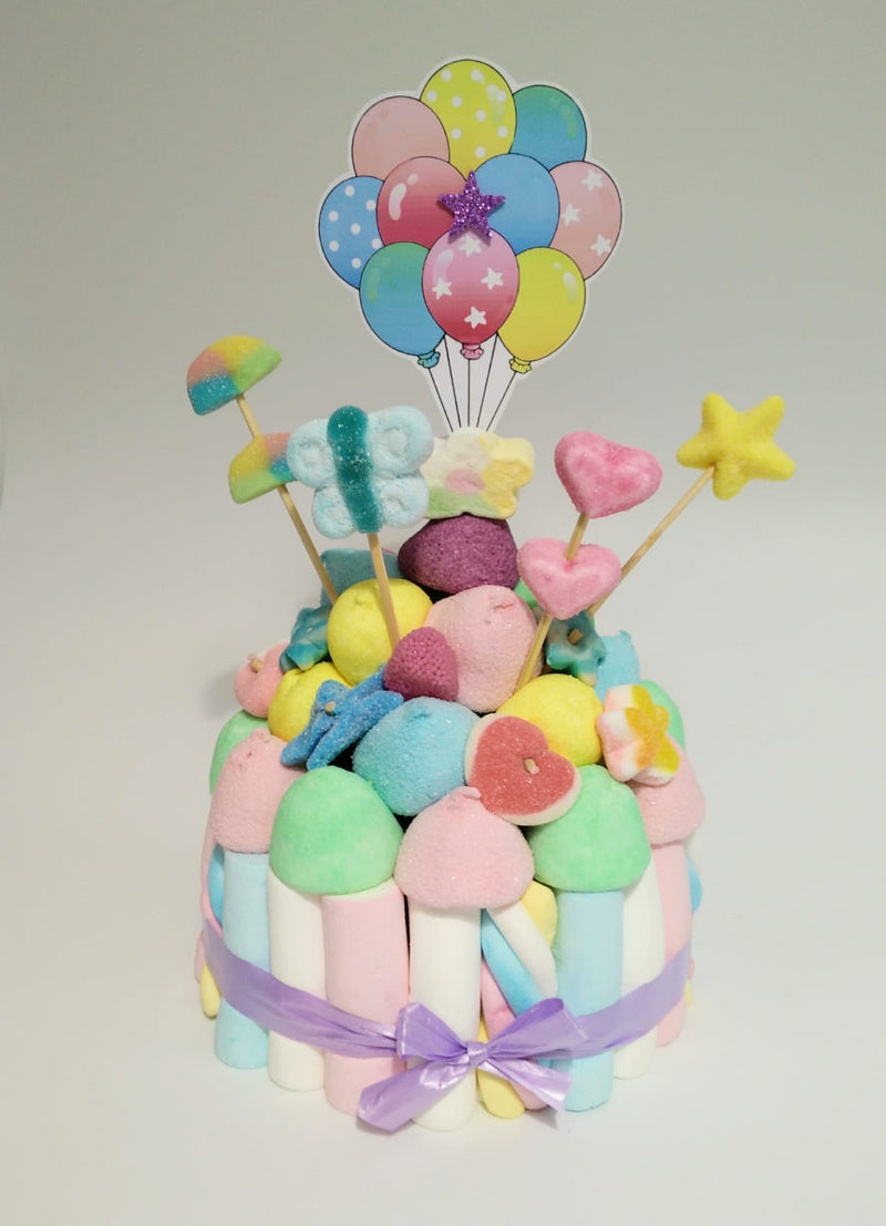 Tarta de chuches Colores Pastel