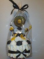 Tarta de chuches Oro Plata Negro