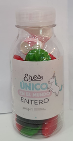 Botellitas de chuches con Mensajes