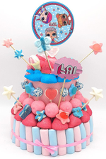 Tarta de chuches Lol Surprise