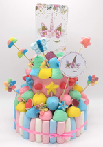 Tarta de chuches Unicornios