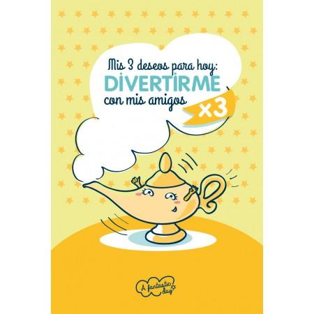 Tarjeta de Felicitación Mis 3 deseos para hoy... - Mis Globos