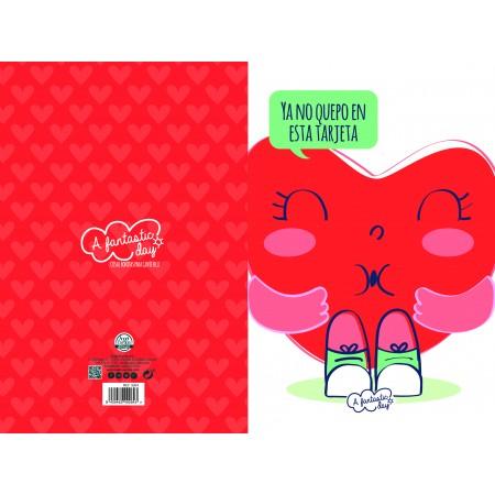 Tarjeta de Felicitación Yo no quepo en esta tarjeta... - Mis Globos