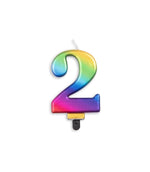 Vela Número Arcoíris - Mis Globos