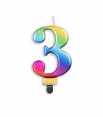 Vela Número Arcoíris - Mis Globos