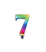 Vela Número Arcoíris - Mis Globos