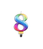 Vela Número Arcoíris - Mis Globos