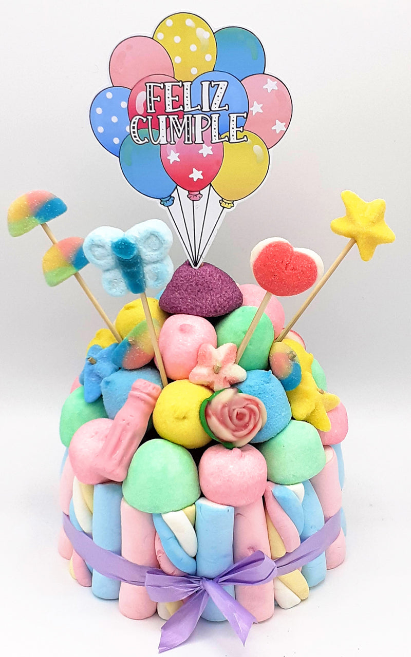 Tarta de chuches Colores Pastel