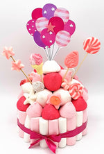 Tarta de chuches Rosa y Blanco