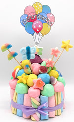 Tarta de chuches Colores Pastel