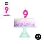 Vela Número Metalizada Fucsia - Mis Globos
