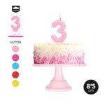 Vela Número Glitter Colores surtidos - Mis Globos