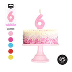 Vela Número Glitter Colores surtidos - Mis Globos