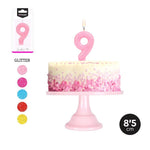 Vela Número Glitter Colores surtidos - Mis Globos