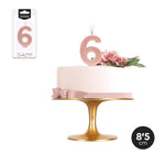 Vela Número Metalizada Rosegold - Mis Globos