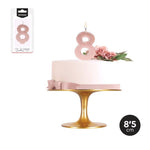 Vela Número Metalizada Rosegold - Mis Globos