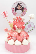 Tarta de chuches Comunión Rosa (Bajo Pedido)