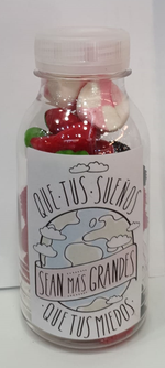 Botellitas de chuches con Mensajes